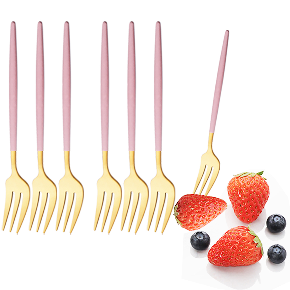 6 stuks roze goud servies set  - Kitchen Gadgets Gold recensie en prijs